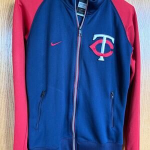 Nike, Minnesota Twins, full zip jacket, men's size M, blue and red